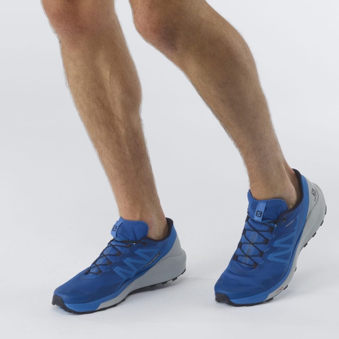 Tenis Para Trail Running Salomon SENSE RIDE 4 Hombre Azules | MX-804FNXD