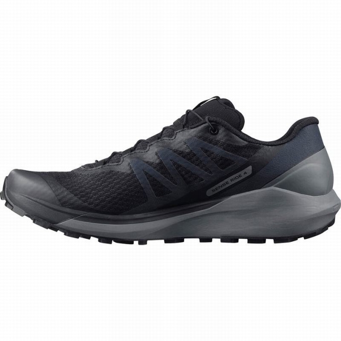 Tenis Para Trail Running Salomon SENSE RIDE 4 Hombre Negros | MX-815QLGA