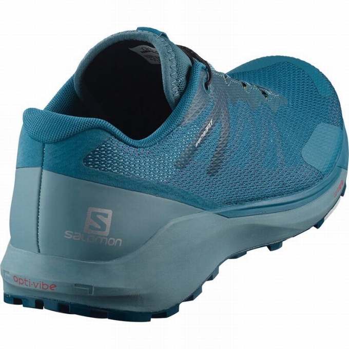 Tenis Para Trail Running Salomon SENSE RIDE 3 Hombre Azules | MX-914TOXM