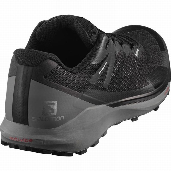 Tenis Para Trail Running Salomon SENSE RIDE 3 GTX INVIS. FIT Hombre Negros | MX-937QYFC