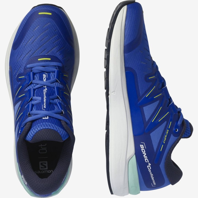 Tenis Para Trail Running Salomon SONIC 4 CONFIDENCE Hombre Azules | MX-475UPXK