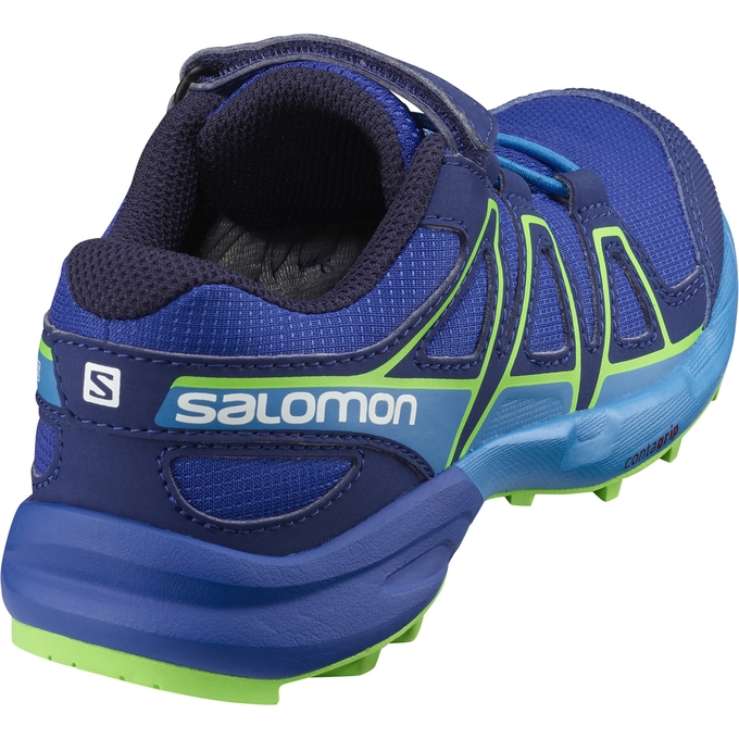 Tenis Para Trail Running Salomon SPEEDCROSS BUNGEE K Niños Azules Oscuro | MX-037TFHI