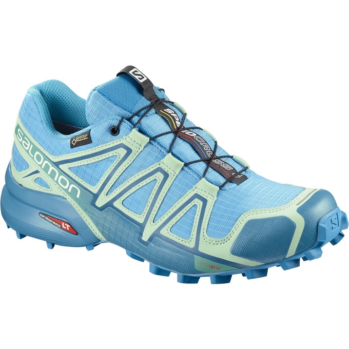 Tenis Para Trail Running Salomon SPEEDCROSS 4 GTX W Mujer Azules Claro | MX-104PLAJ