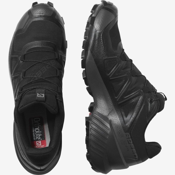 Tenis Para Trail Running Salomon SPEEDCROSS 5 GORE-TEX Hombre Negros | MX-139KJGW