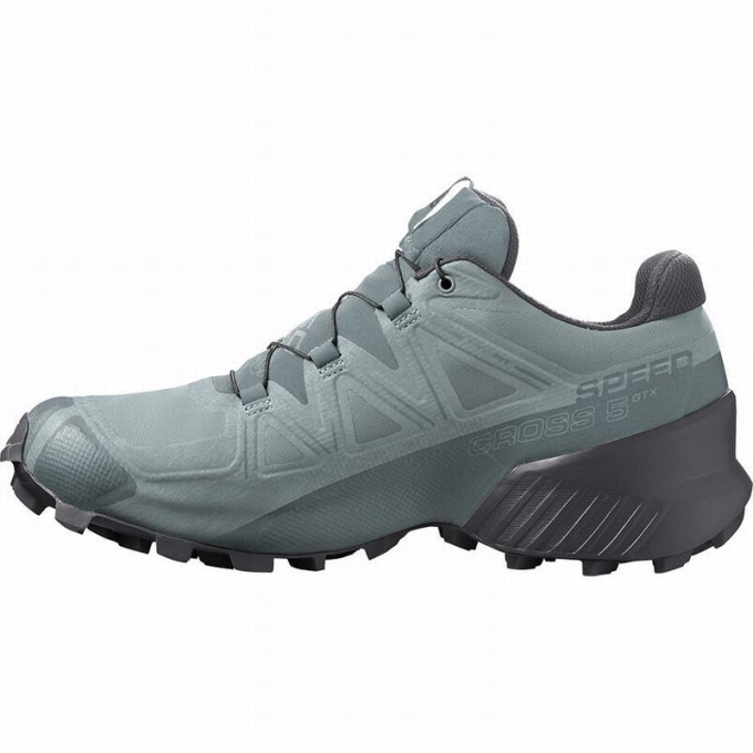 Tenis Para Trail Running Salomon SPEEDCROSS 5 GORE-TEX Hombre Verdes | MX-149XCHB