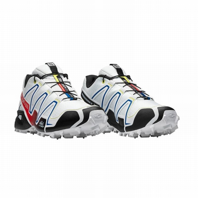 Tenis Para Trail Running Salomon SPEEDCROSS 3 RACING Hombre Blancos Negros | MX-160QEKN