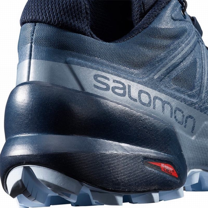 Tenis Para Trail Running Salomon SPEEDCROSS 5 WIDE W Mujer Azul Marino | MX-192YBWU