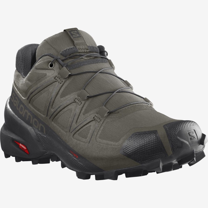 Tenis Para Trail Running Salomon SPEEDCROSS 5 WIDE Hombre Armygreen | MX-296HUYK