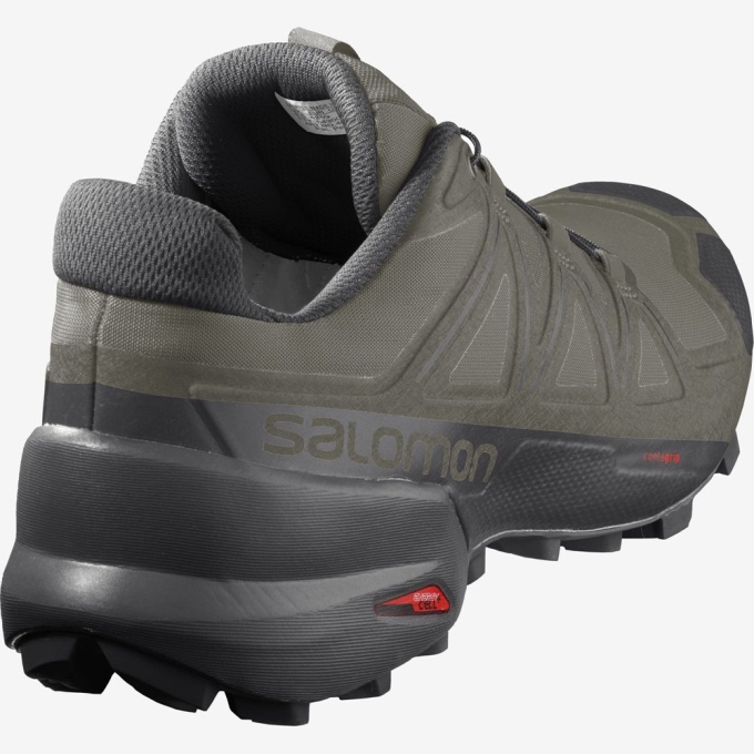 Tenis Para Trail Running Salomon SPEEDCROSS 5 WIDE Hombre Armygreen | MX-296HUYK