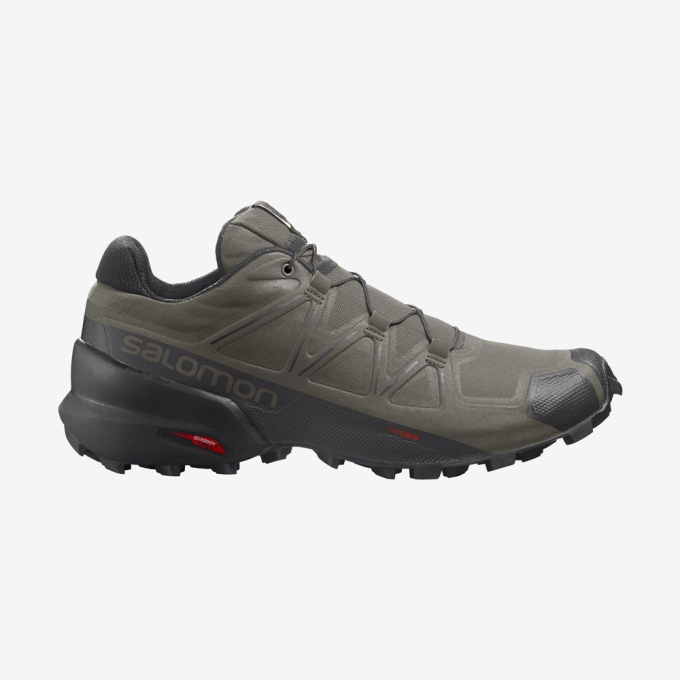 Tenis Para Trail Running Salomon SPEEDCROSS 5 WIDE Hombre Armygreen | MX-296HUYK