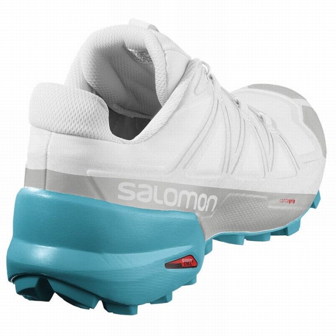 Tenis Para Trail Running Salomon SPEEDCROSS 5 Mujer Blancos | MX-364XDBG