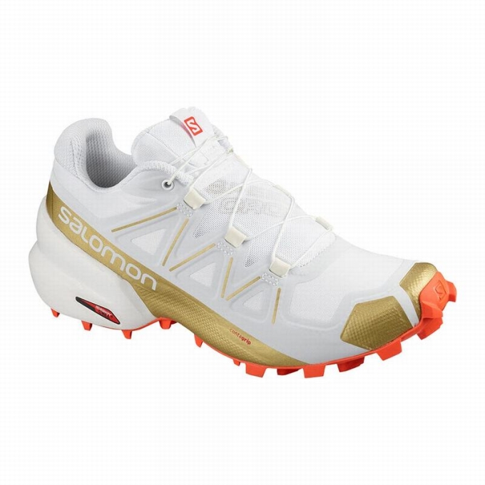 Tenis Para Trail Running Salomon SPEEDCROSS 5 GTS W Mujer Blancos | MX-367OPSE