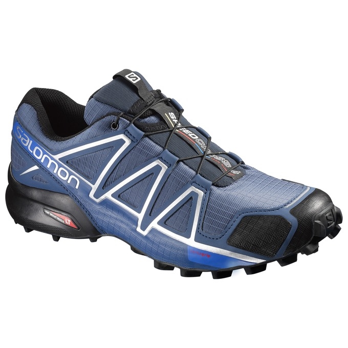 Tenis Para Trail Running Salomon SPEEDCROSS 4 Hombre Azules Oscuro Negros | MX-508OYKF