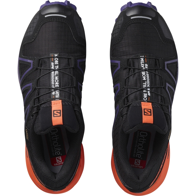 Tenis Para Trail Running Salomon SPEEDCROSS 4 GTX LTD W Mujer Negros | MX-582SDZM