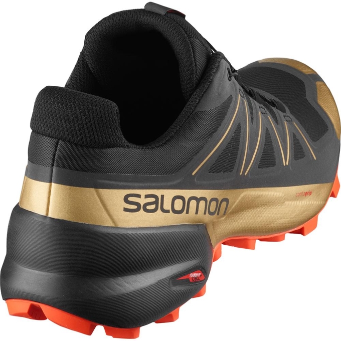 Tenis Para Trail Running Salomon SPEEDCROSS 5 GTS Hombre Negros | MX-670RTAN