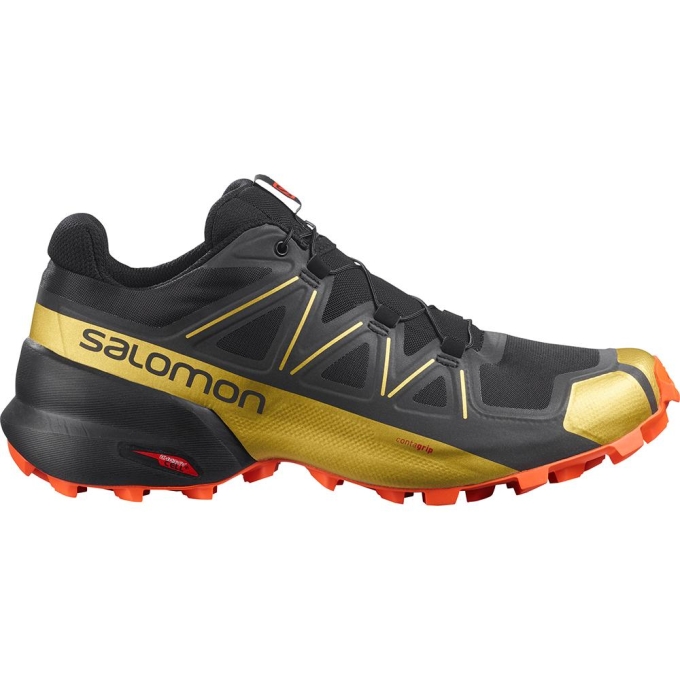 Tenis Para Trail Running Salomon SPEEDCROSS 5 GTS Hombre Negros | MX-670RTAN