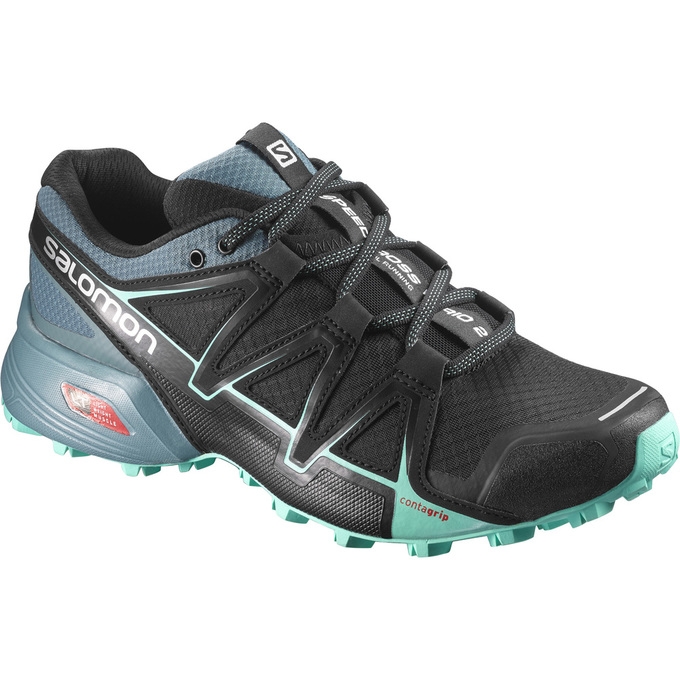 Tenis Para Trail Running Salomon SPEEDCROSS VARIO 2 W Mujer Negros | MX-734ILGX