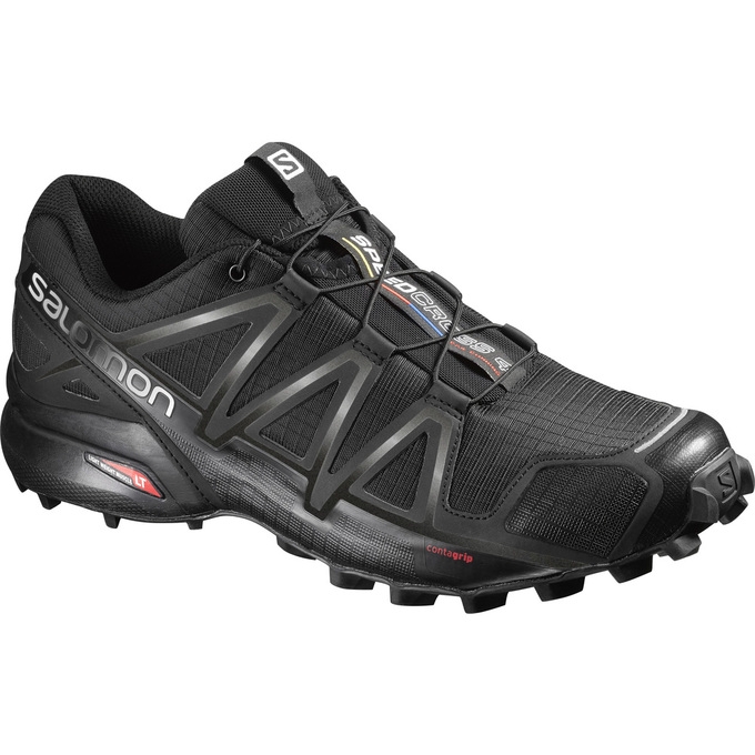 Tenis Para Trail Running Salomon SPEEDCROSS 4 WIDE Hombre Negros | MX-765FBVM