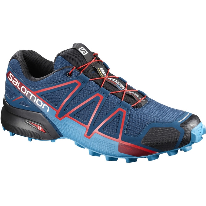 Tenis Para Trail Running Salomon SPEEDCROSS 4 Hombre Azul Marino Negros | MX-827CMAK