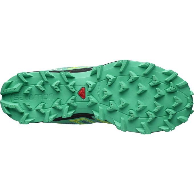 Tenis Para Trail Running Salomon SPEEDTRAK W Mujer Plateados Verdes | MX-582WQLD