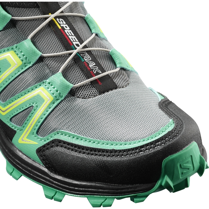 Tenis Para Trail Running Salomon SPEEDTRAK W Mujer Plateados Verdes | MX-582WQLD