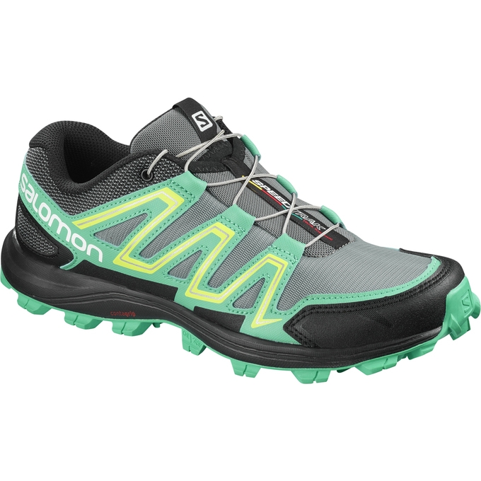 Tenis Para Trail Running Salomon SPEEDTRAK W Mujer Plateados Verdes | MX-582WQLD