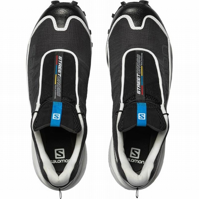 Tenis Para Trail Running Salomon STREETCROSS Hombre Negros Blancos | MX-819EYUS