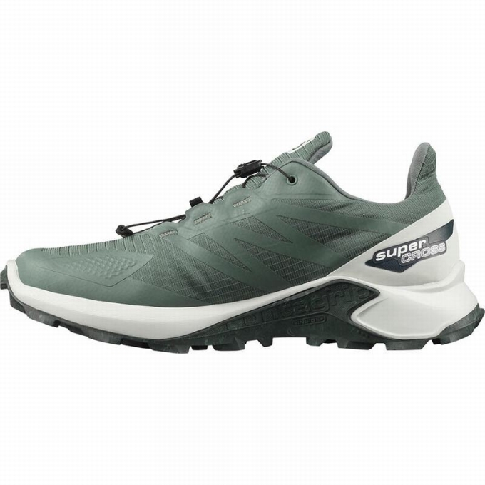 Tenis Para Trail Running Salomon SUPERCROSS BLAST GTX Hombre Verdes | MX-256BZNW