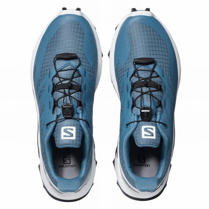 Tenis Para Trail Running Salomon SUPERCROSS BLAST W Mujer Azules Blancos | MX-462DNGQ