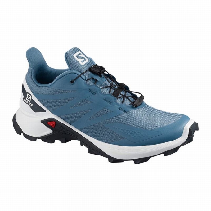 Tenis Para Trail Running Salomon SUPERCROSS BLAST W Mujer Azules Blancos | MX-462DNGQ