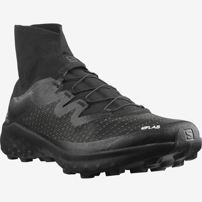 Tenis Para Trail Running Salomon S/LAB CROSS Hombre Negros | MX-832VTRD