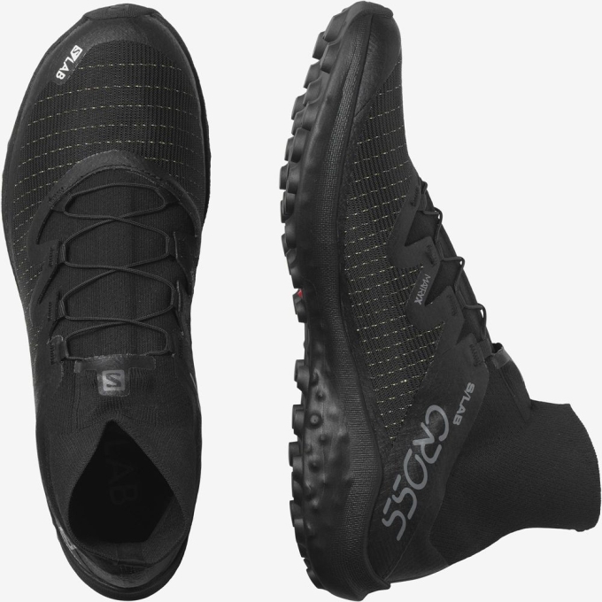 Tenis Para Trail Running Salomon S/LAB CROSS Hombre Negros | MX-832VTRD