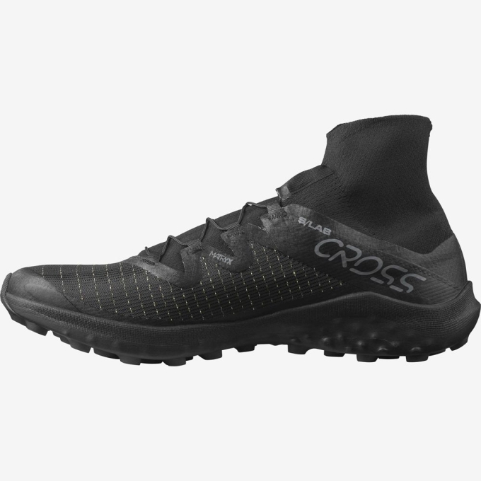 Tenis Para Trail Running Salomon S/LAB CROSS Hombre Negros | MX-832VTRD