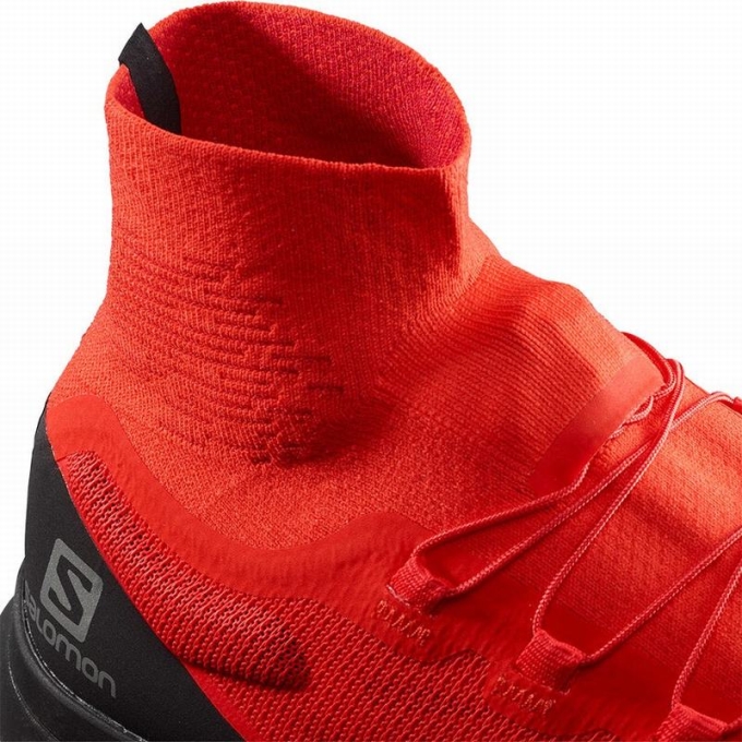 Tenis Para Trail Running Salomon S/LAB SENSE 8 SOFTGROUND Hombre Rojos Negros | MX-321YBVW