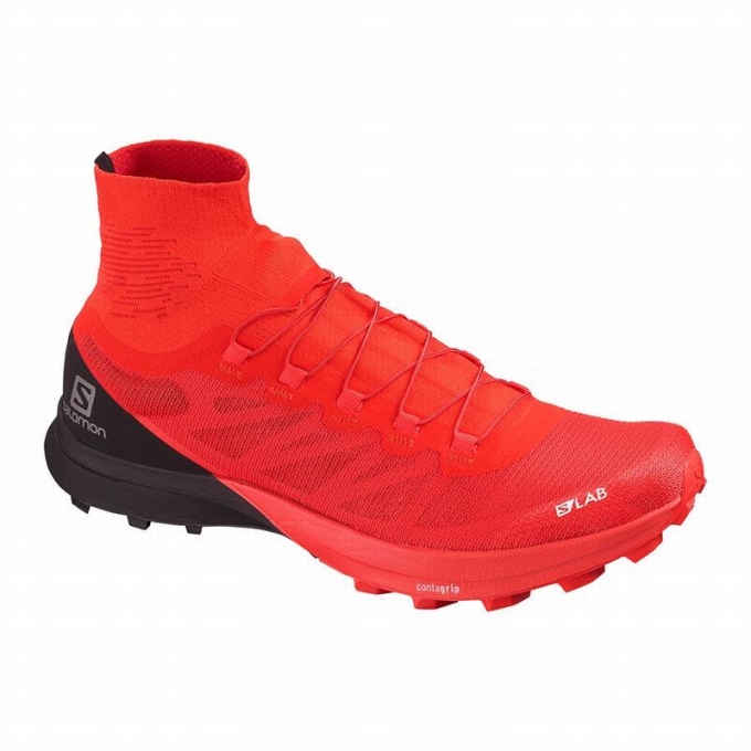 Tenis Para Trail Running Salomon S/LAB SENSE 8 SOFTGROUND Mujer Rojos Negros | MX-482QCKR