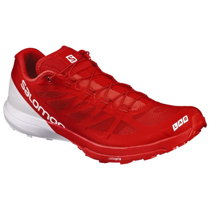 Tenis Para Trail Running Salomon S/LAB SENSE 6 Hombre Rojos Blancos | MX-691UHRI