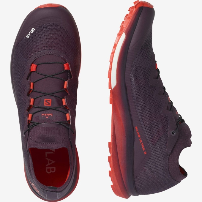 Tenis Para Trail Running Salomon S/LAB ULTRA 3 Hombre Vino | MX-301NKDG