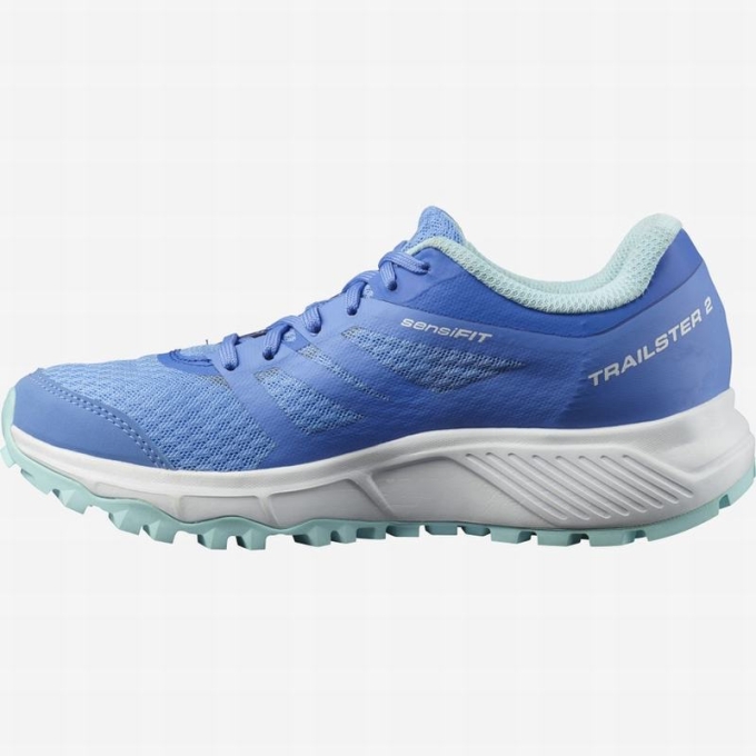 Tenis Para Trail Running Salomon TRAILSTER 2 Mujer Azules Blancos | MX-431EXUB