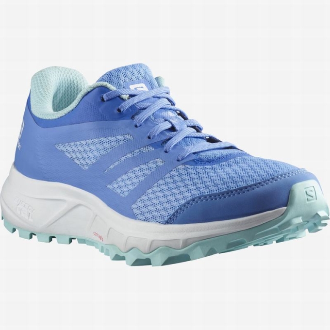 Tenis Para Trail Running Salomon TRAILSTER 2 Mujer Azules Blancos | MX-431EXUB