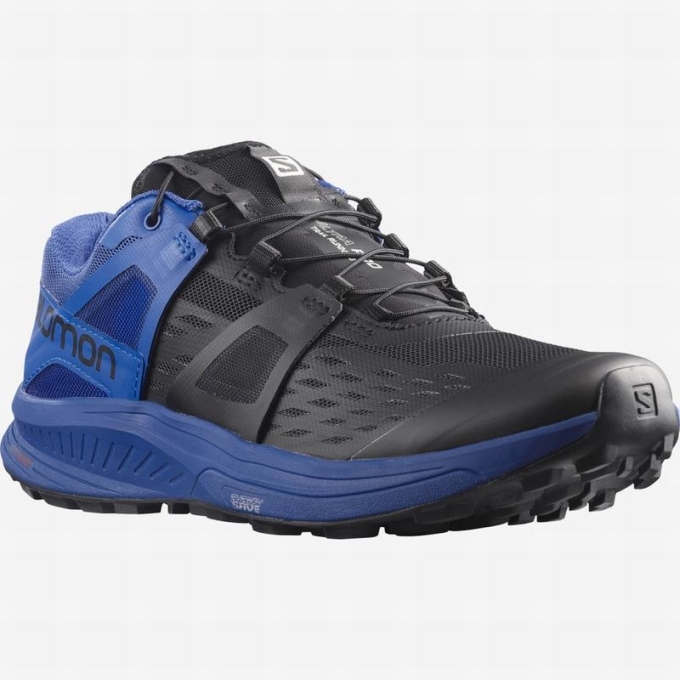 Tenis Para Trail Running Salomon ULTRA /PRO Hombre Negros Azules | MX-250YIZN