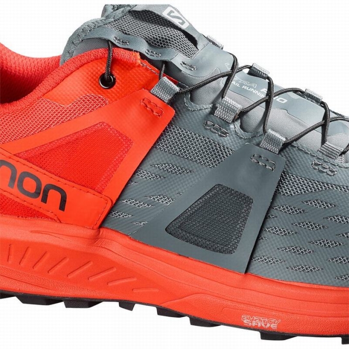 Tenis Para Trail Running Salomon ULTRA /PRO Hombre Grises Naranjas | MX-295NYIA