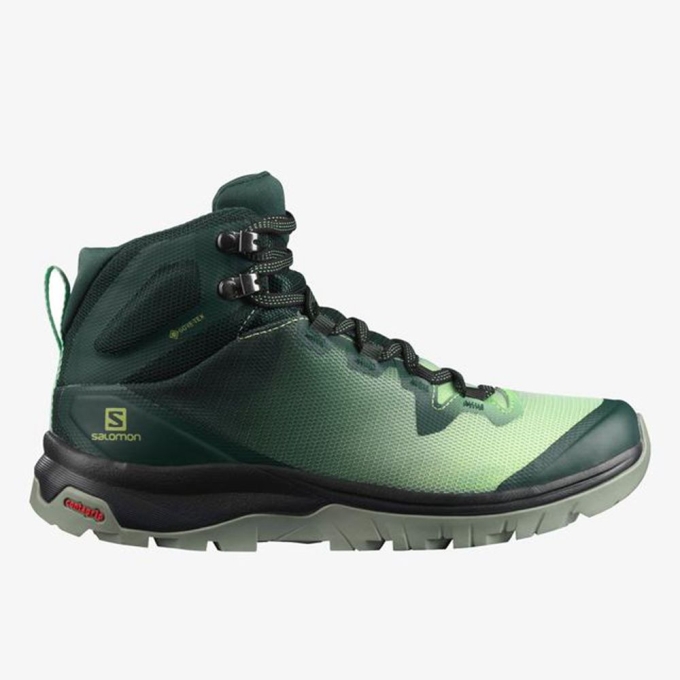 Tenis Para Trail Running Salomon VAYA MID GTX Mujer Verdes | MX-801IBZH