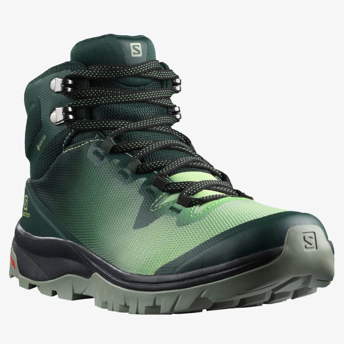 Tenis Para Trail Running Salomon VAYA MID GTX Mujer Verdes | MX-801IBZH