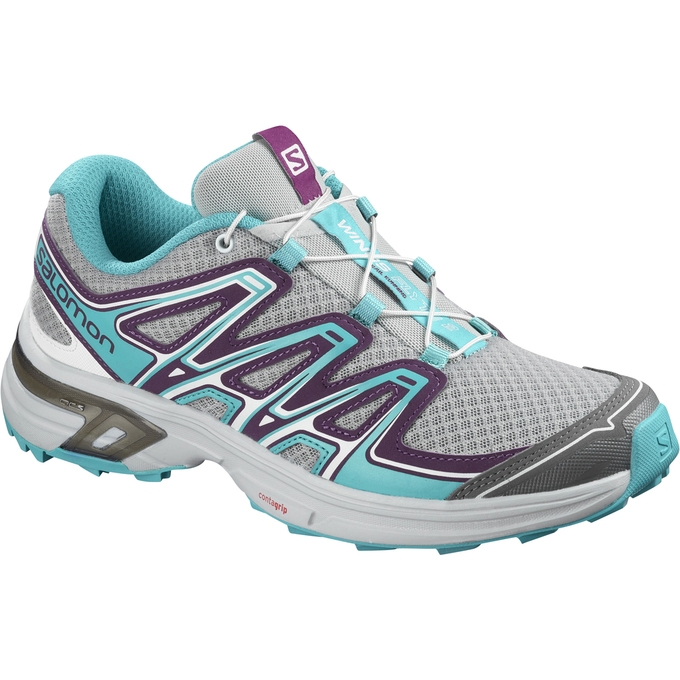 Tenis Para Trail Running Salomon WINGS FLYTE 2 W Mujer Plateados Turquesa | MX-134MJBR