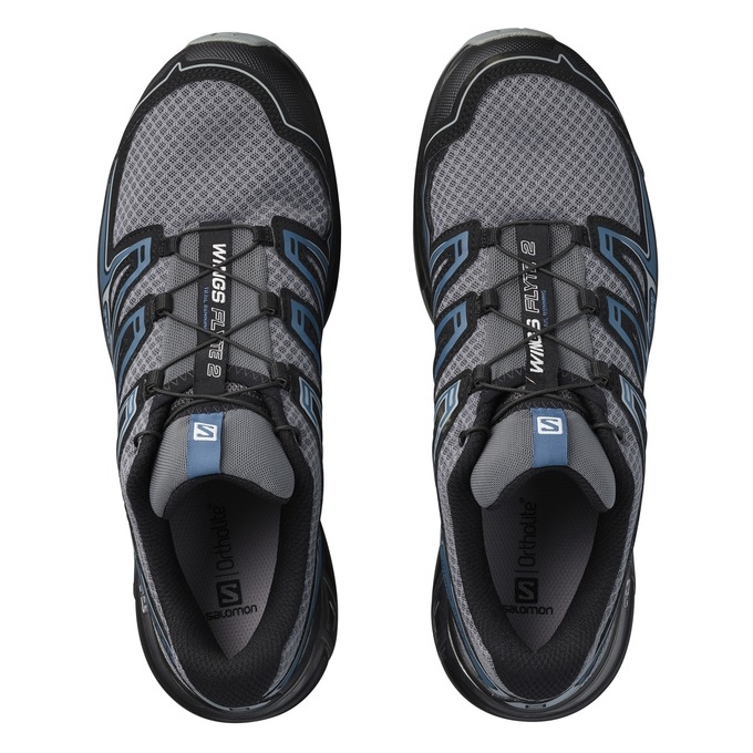 Tenis Para Trail Running Salomon WINGS FLYTE 2 Hombre Azul Marino Amarillos | MX-265FNRA