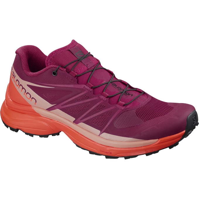 Tenis Para Trail Running Salomon WINGS PRO 3 W Mujer Morados Naranjas | MX-531SDAE