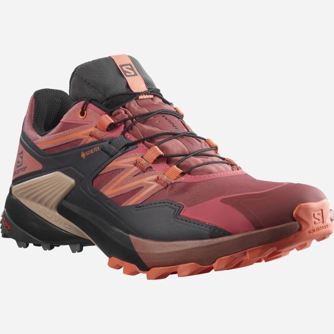 Tenis Para Trail Running Salomon WINGS SKY GORE-TEX Mujer Rojos Negros | MX-284ZBKV