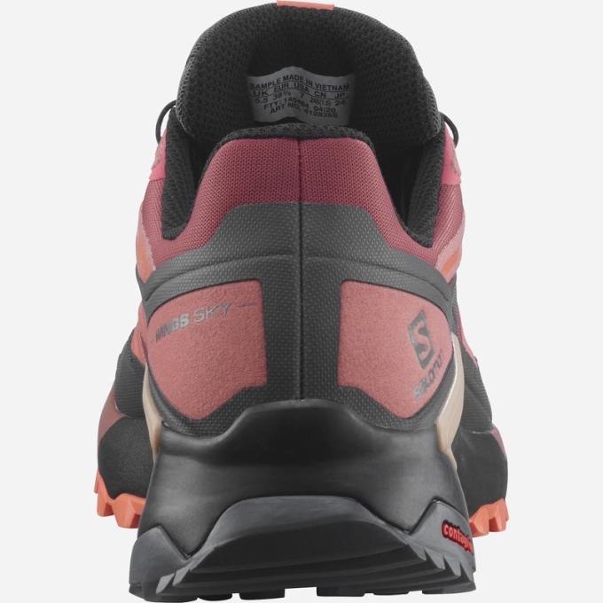 Tenis Para Trail Running Salomon WINGS SKY GORE-TEX Mujer Rojos Negros | MX-284ZBKV