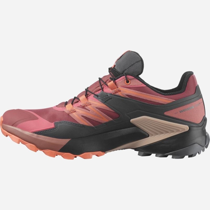 Tenis Para Trail Running Salomon WINGS SKY GORE-TEX Mujer Rojos Negros | MX-284ZBKV