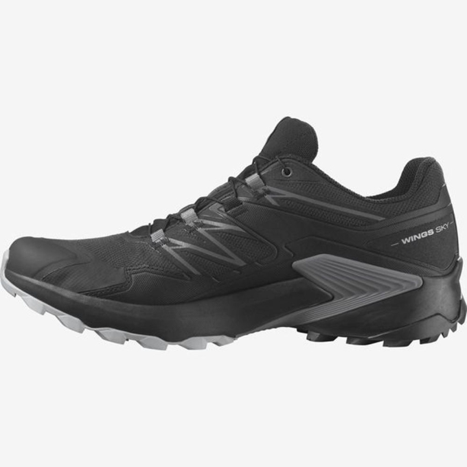 Tenis Para Trail Running Salomon WINGS SKY GORE-TEX Hombre Negros Amarillos | MX-842AMTJ